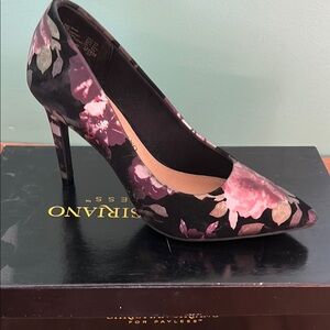 Floral Black Women's Heels